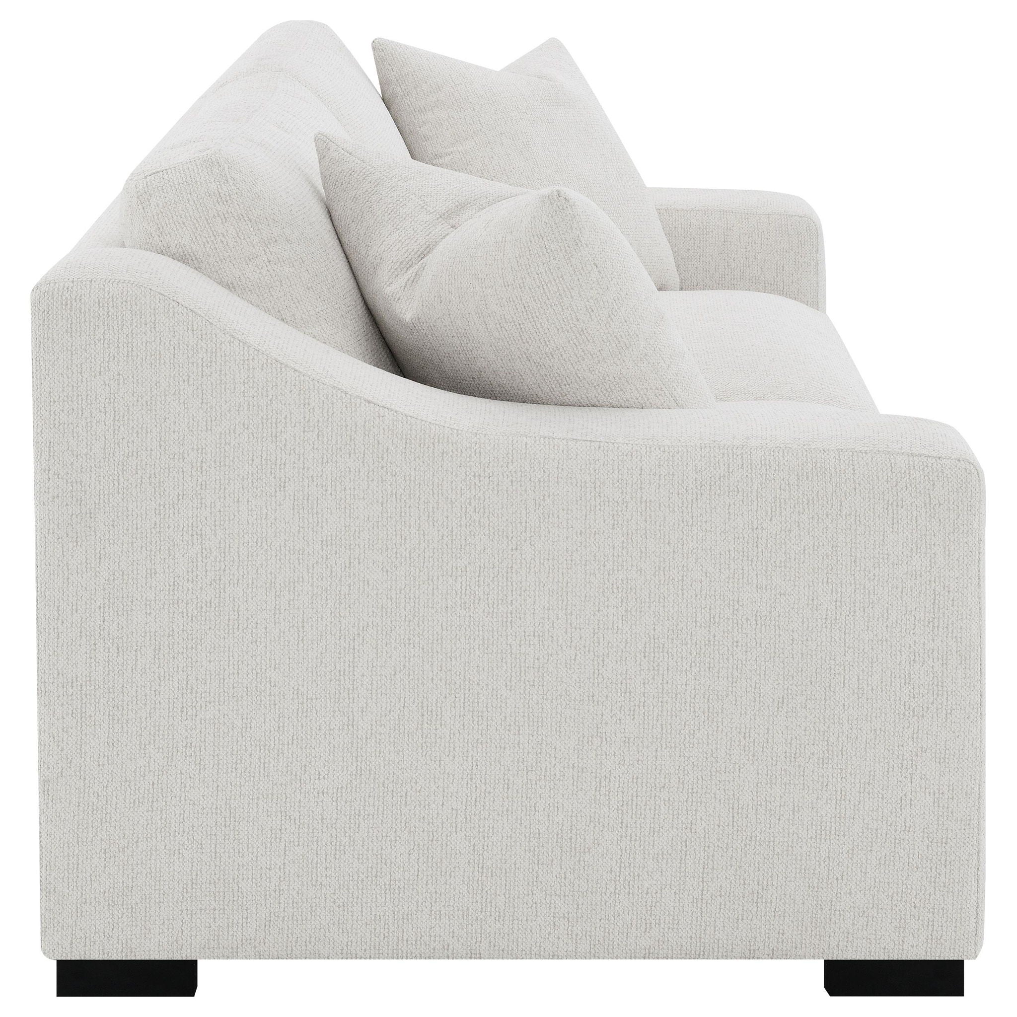 Ashlyn Fabric Upholstered Track Arm Sofa Sand