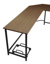 Acme - Dazenus - Computer Desk, Black Finish - Of00042 - Black & Oak Finish