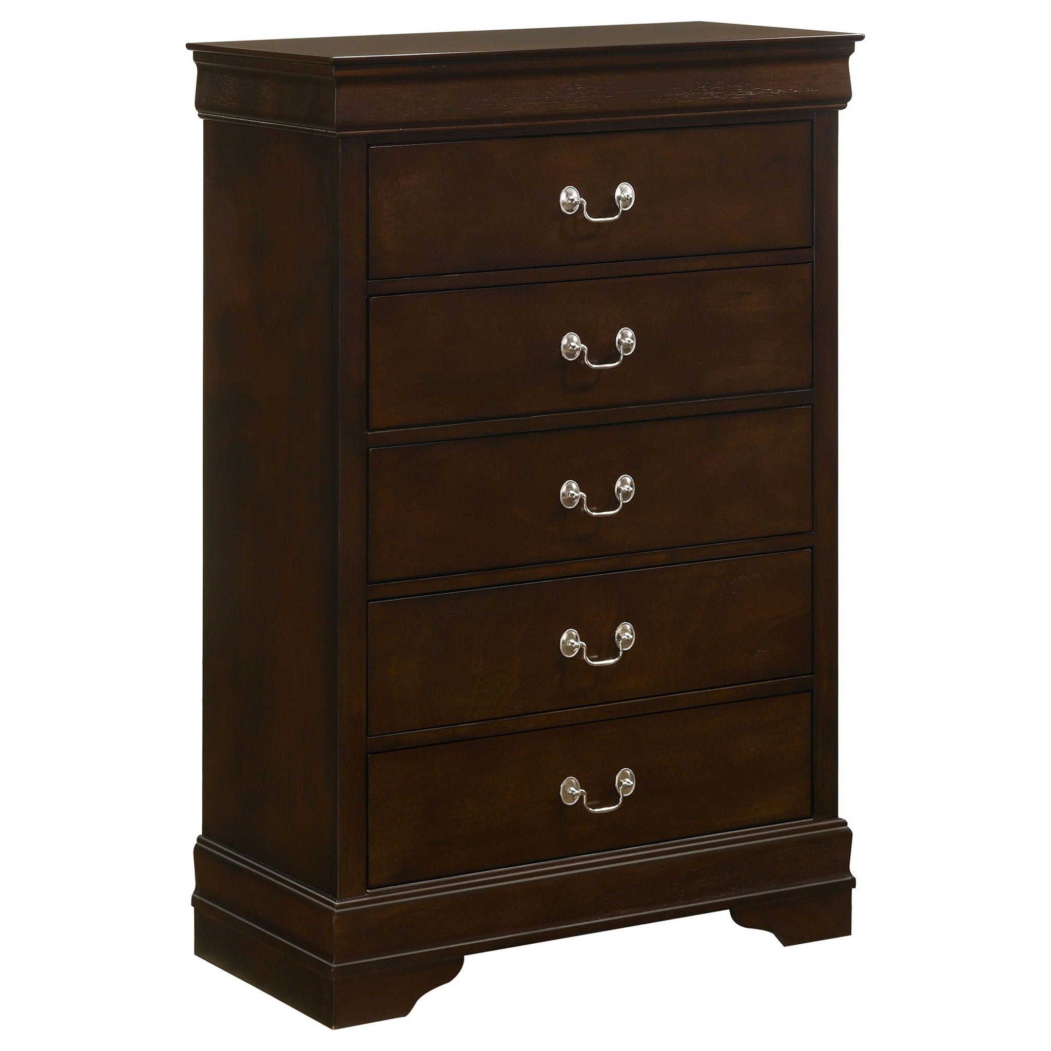 Louis Philippe 5-piece Eastern King Bedroom Set Cappuccino