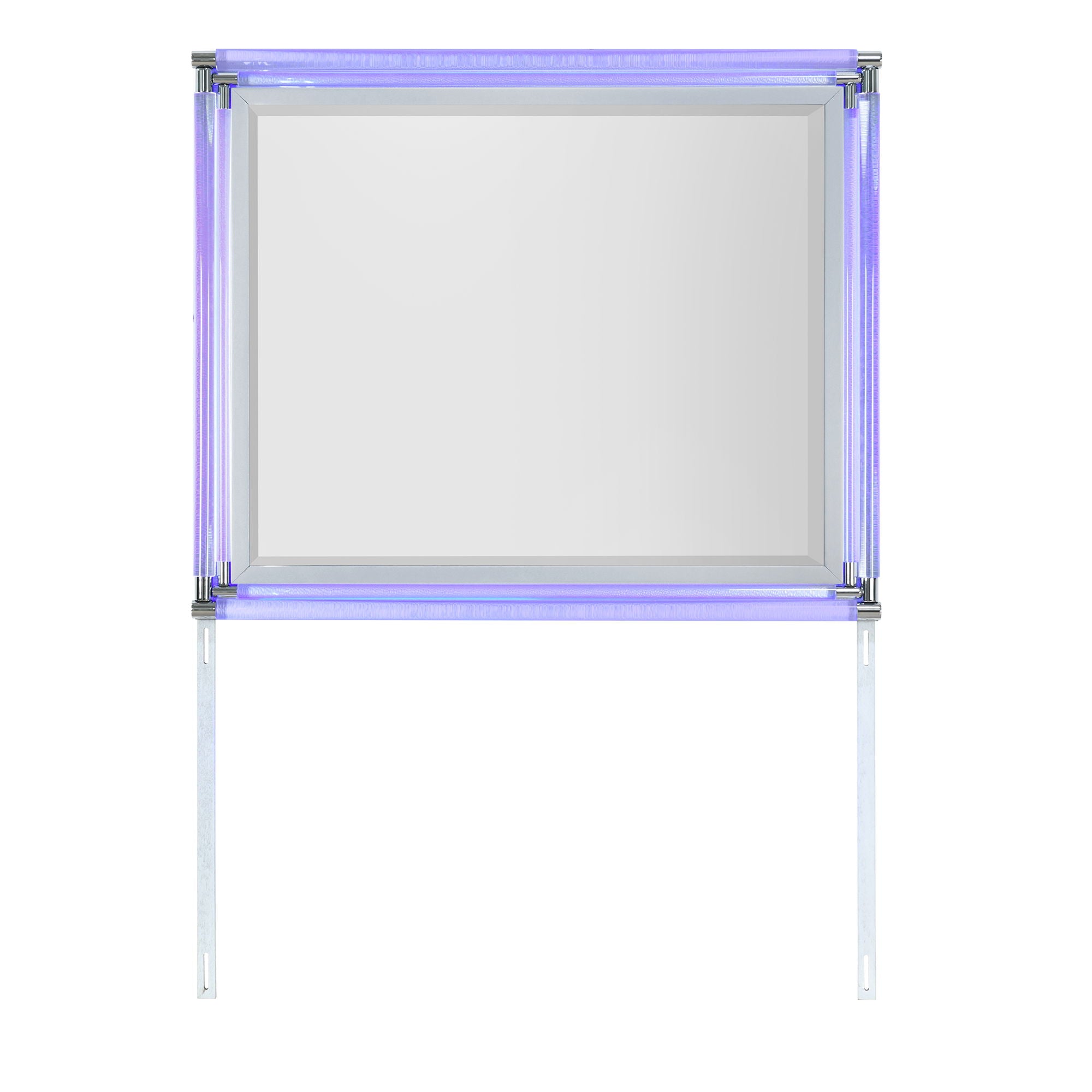 Laura - Mirror With LED Light And Sleek Frame - Silver