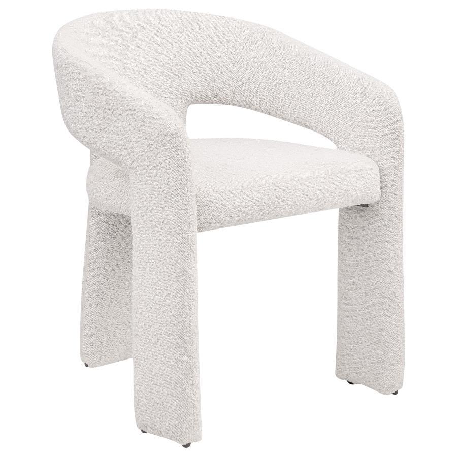 Coaster Fine Furniture Eudora - Boucle Upholstered Dining Side Chair - Cream | Meri Furniture