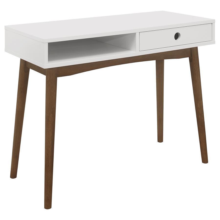 Coaster Fine Furniture Bradenton - 1-Drawer Wood Writing Desk - White | Meri Furniture