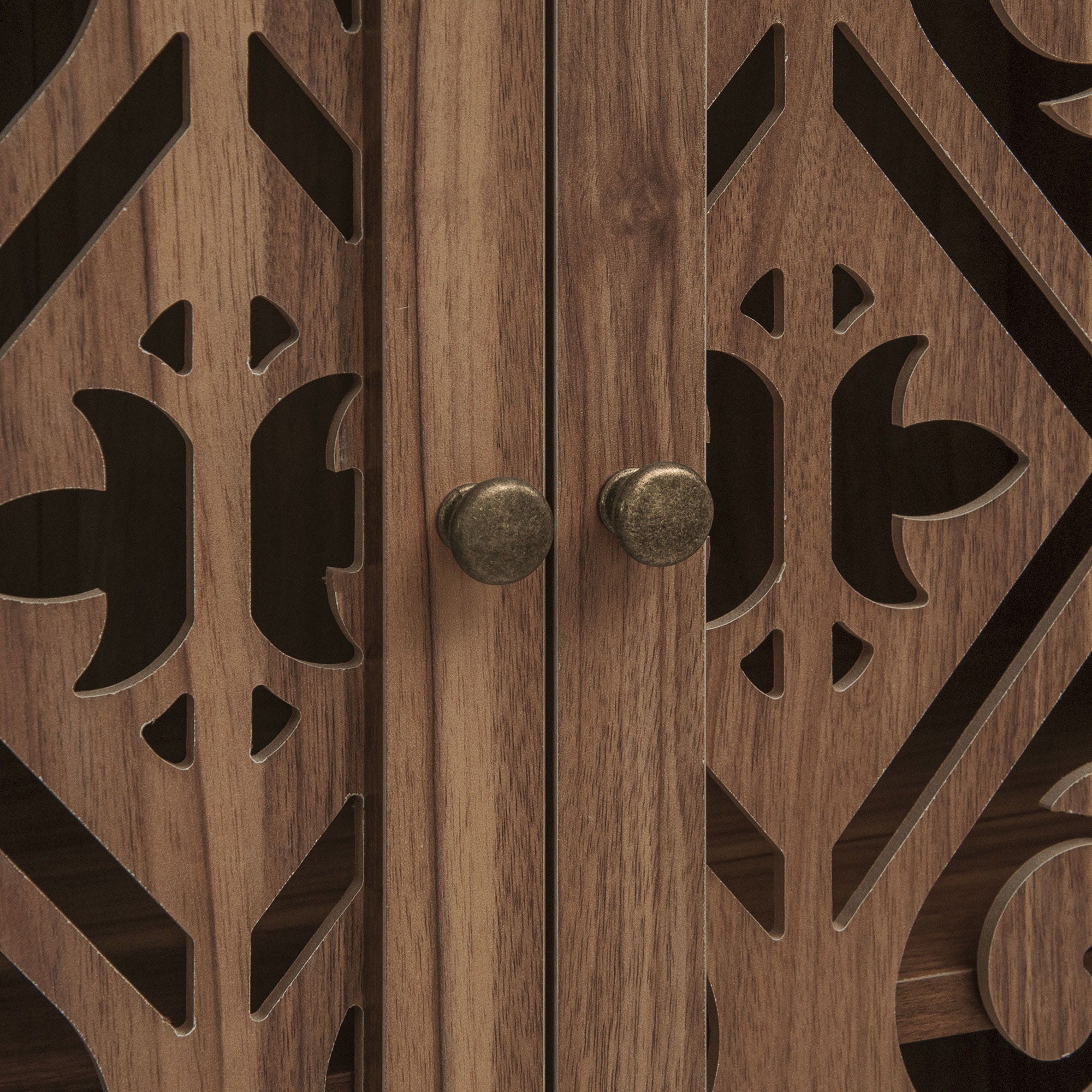 4 Door Cabinet With 1 Drawer, With 4 Adjustable Inner Shelves, Storage Cabinet