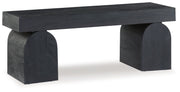 Signature Design by Ashley® Holgrove - Black - Accent Bench | Meri Furniture