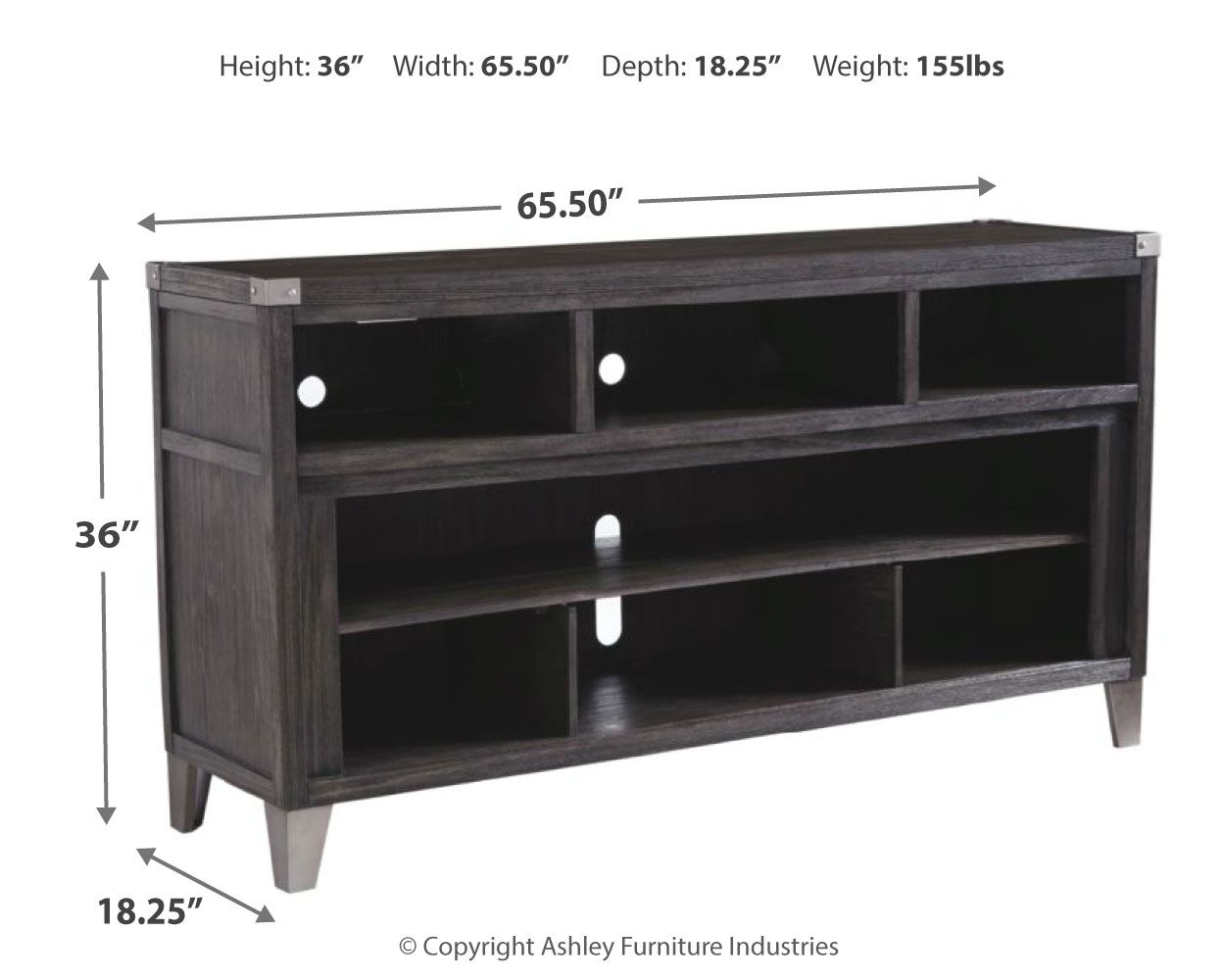 Ashley Furniture Todoe - Gray - LG TV Stand W/Fireplace Option | Meri Furniture