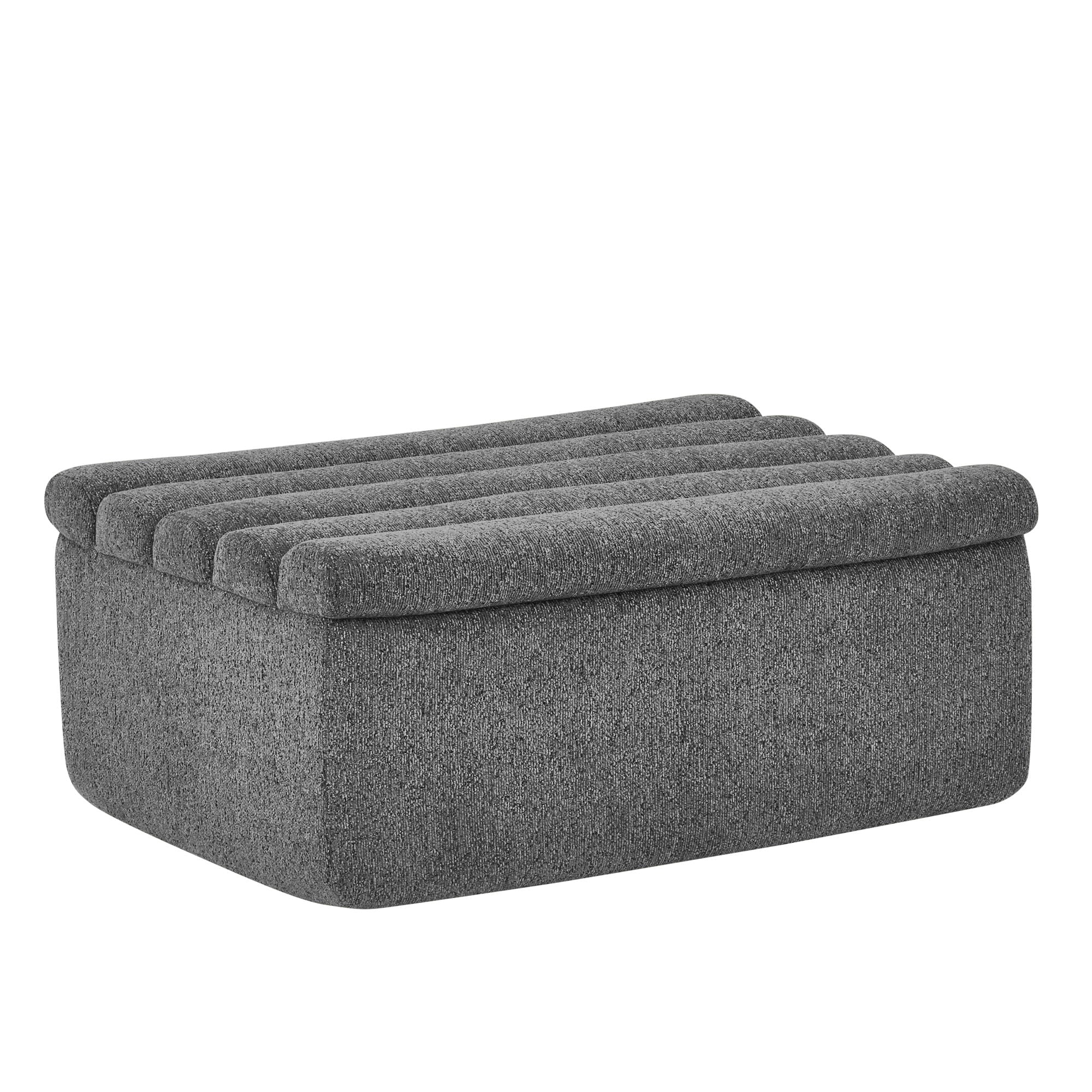 Upholstered L-Shaped Modular Sectional Sofa With Chaise, Wave-Shaped Armrest