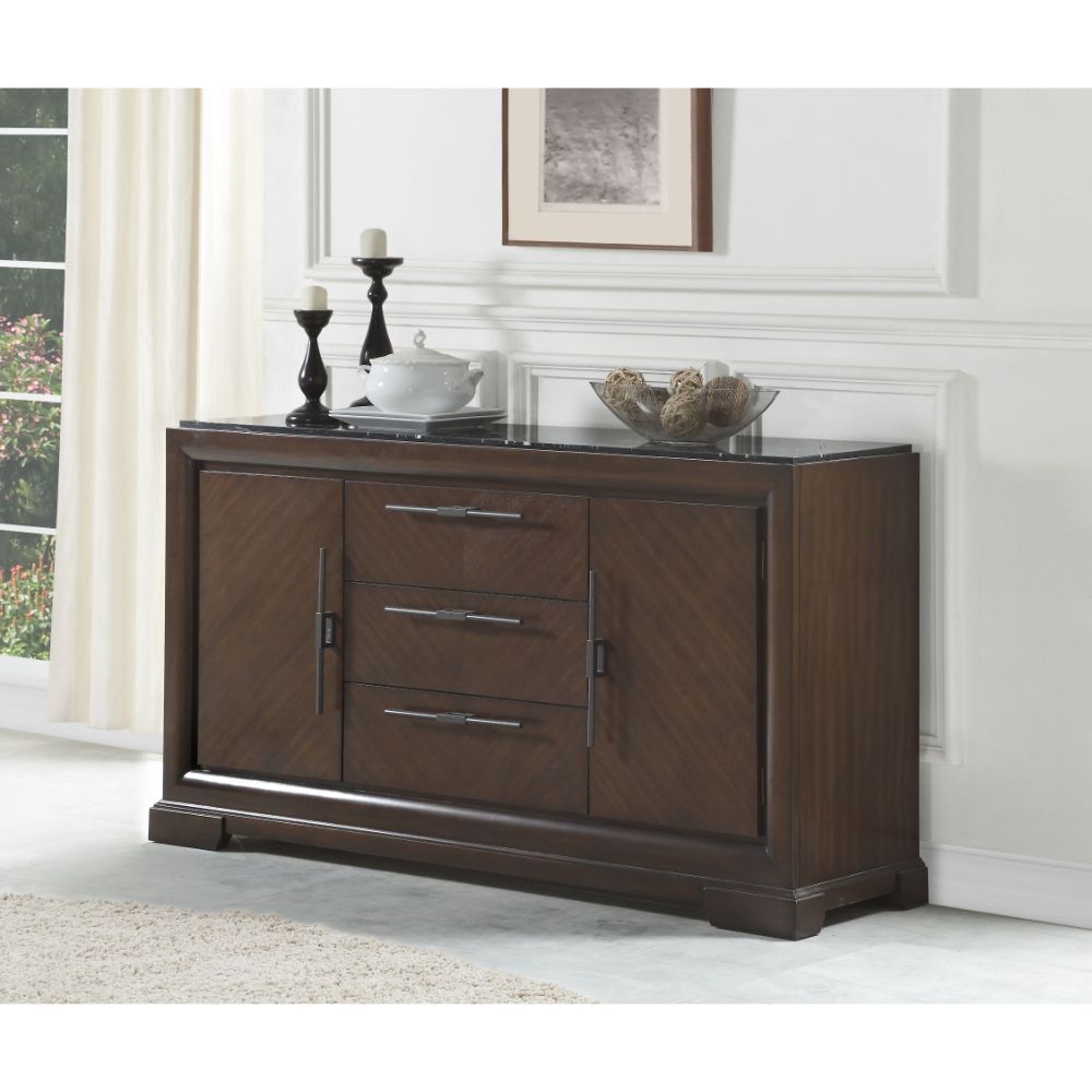 ACME Selma - Server - Marble & Tobacco | Meri Furniture