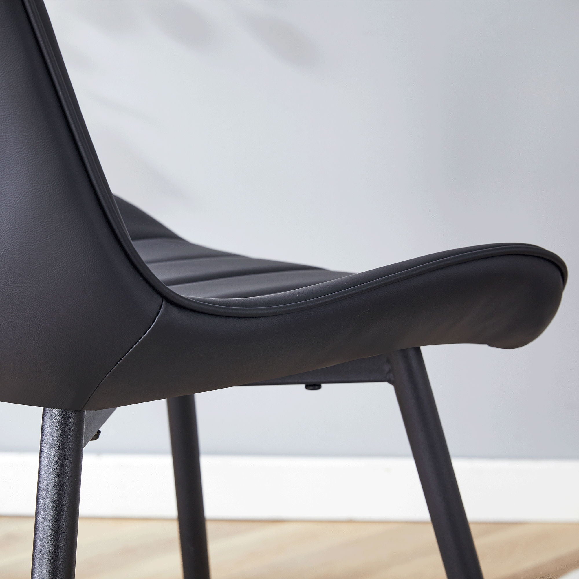 Modern Style Extended Seat Cushion Dining Chair Set