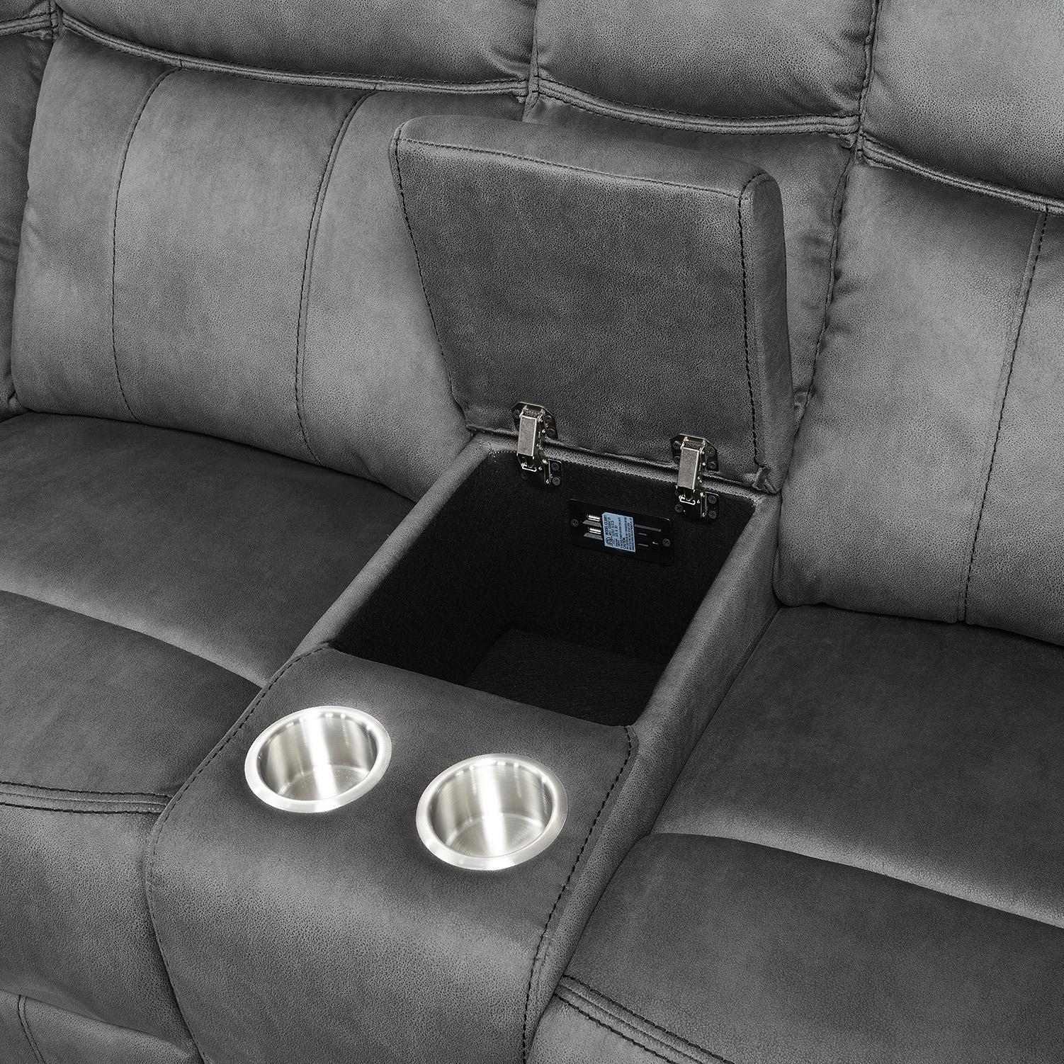 U91 - 3 Piece Reclining Sectional - Gray