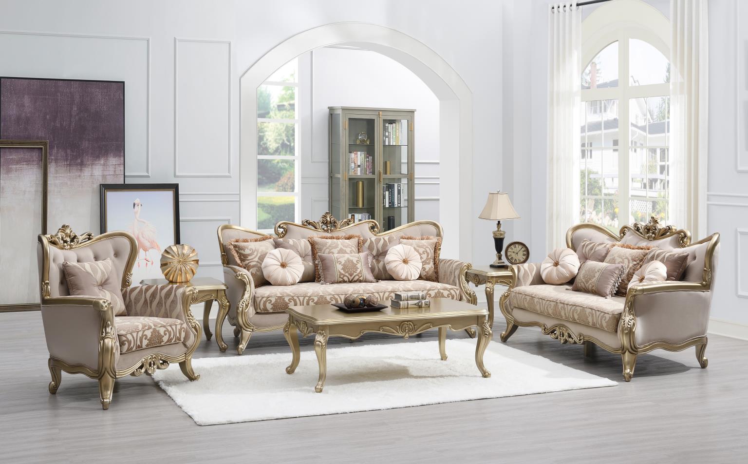 U199 - Traditional Sofa - Beige