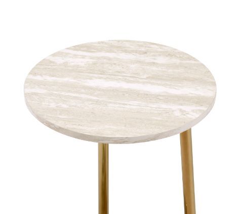 ACME Snare - Accent Table - Natural & Champagne Finish | Meri Furniture
