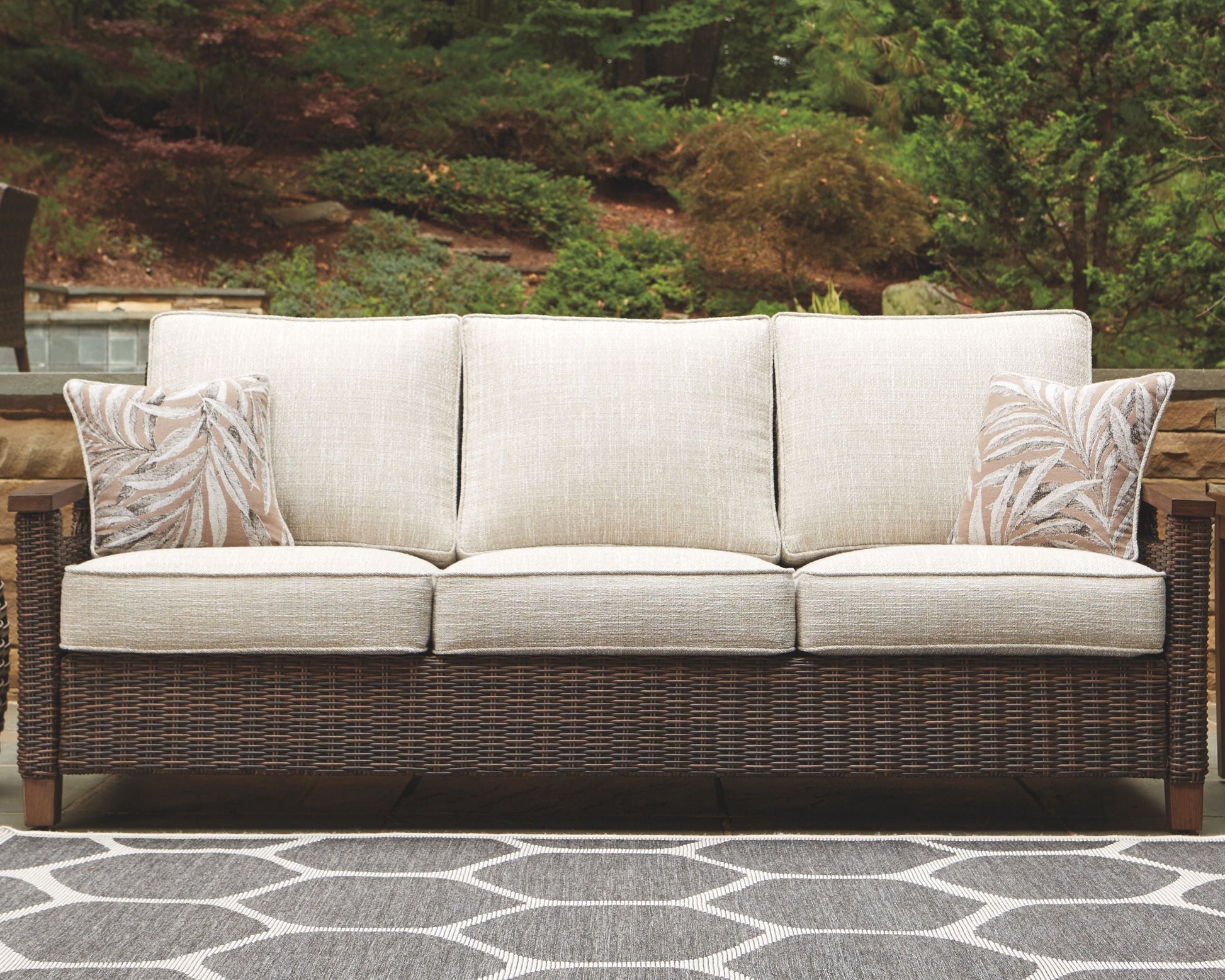 Ashley Furniture Paradise - Medium Brown - Sofa With Cushion | Meri Furniture