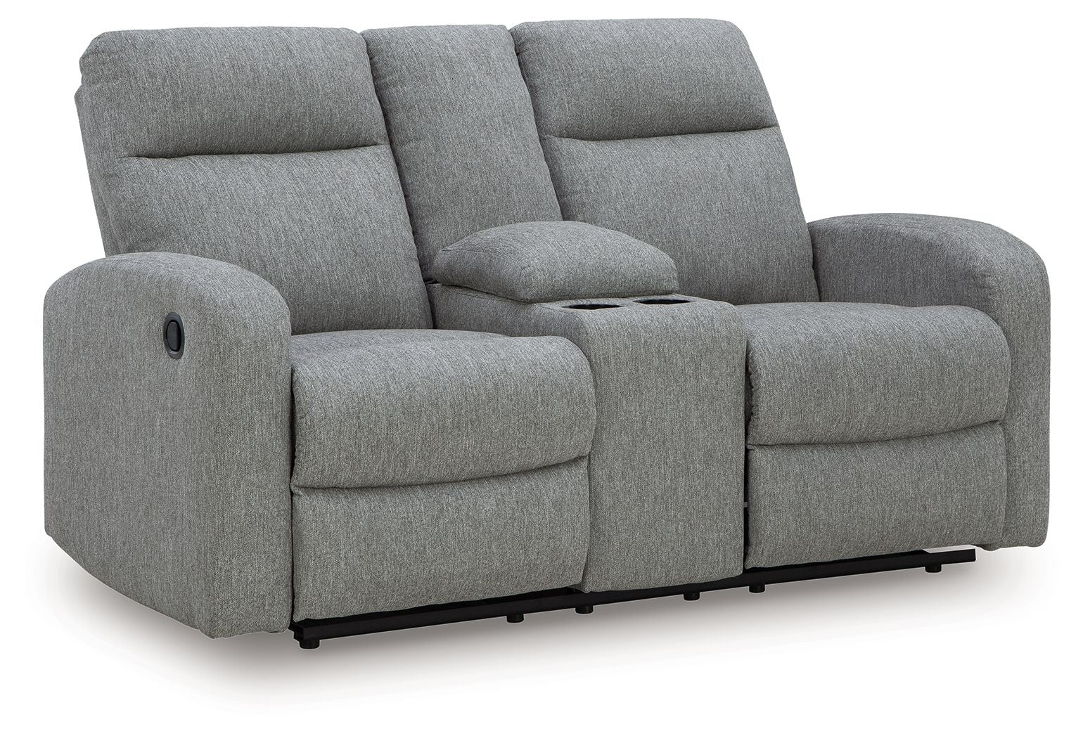 Gauntlet - Double Recline Loveseat With Console - Sterling