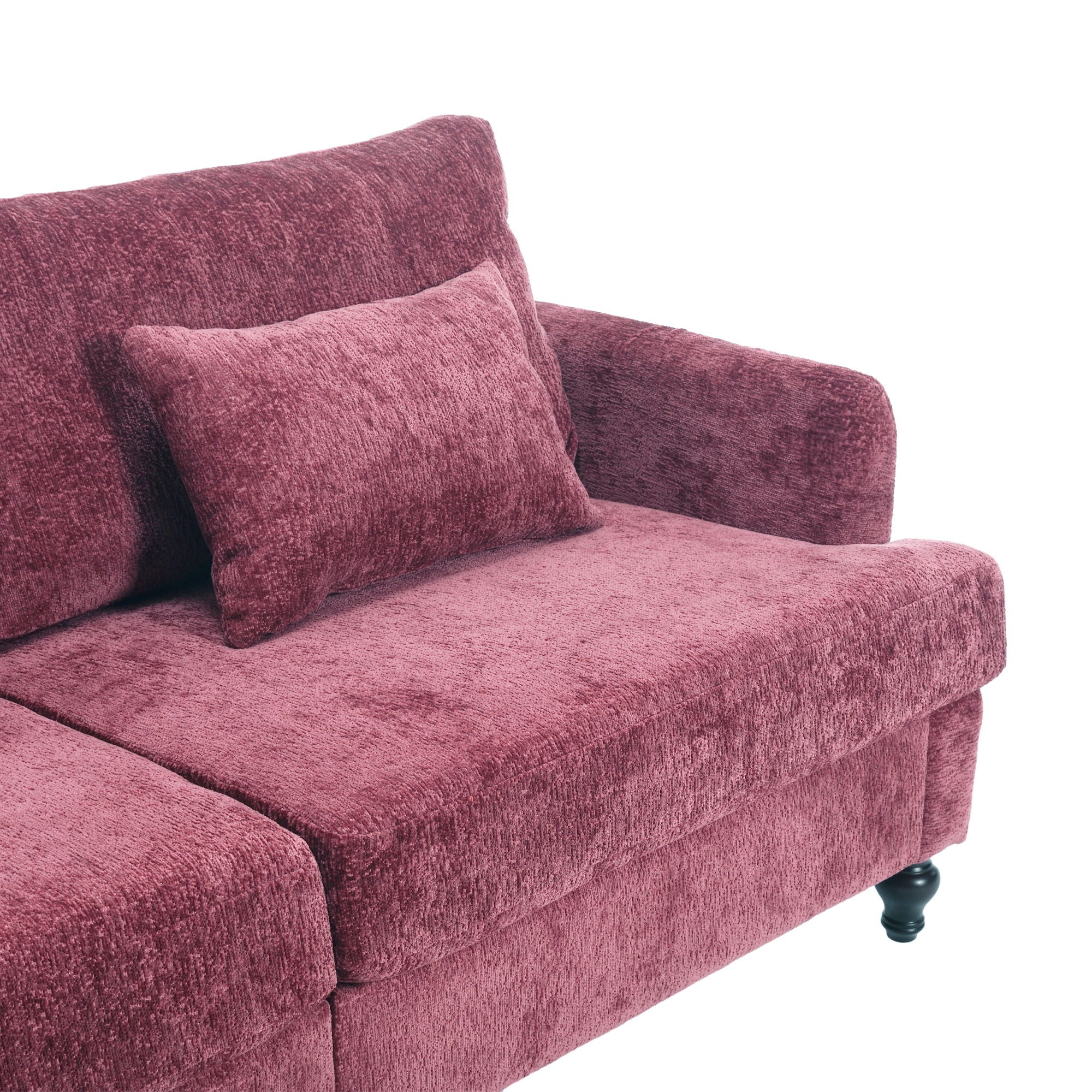 Mid Century Modern Fabric Loveseat Sofa, 2 Seat Upholstered Couch