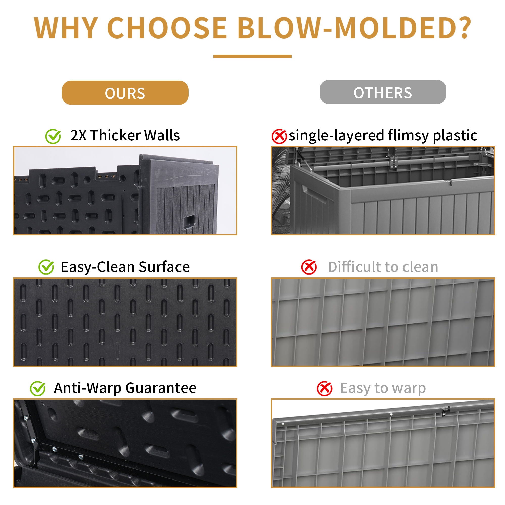 Outdoor Large Storage Box With Lockable Storage Containers