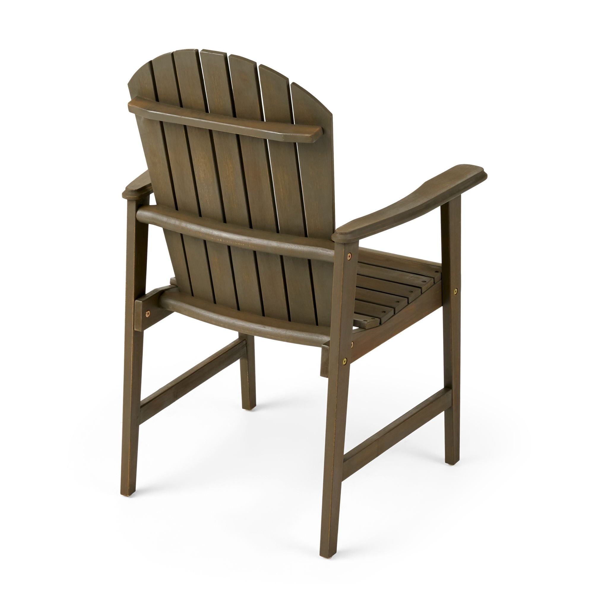 Outdoor Weather Resistant Acacia Wood Adirondack Dining Chairs (Set of 2)