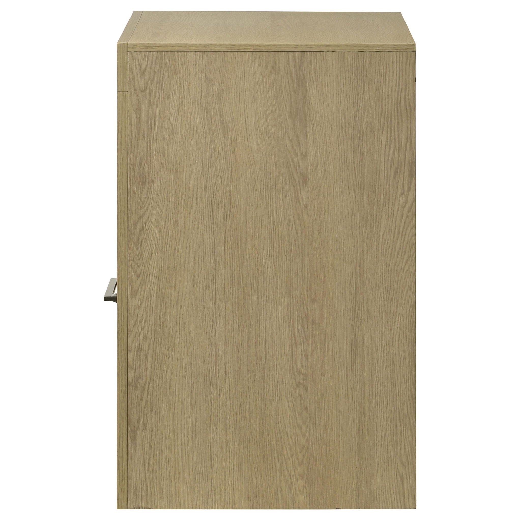 Hendricks 1-drawer Nightstand Bedside Table with Cubby Light Oak