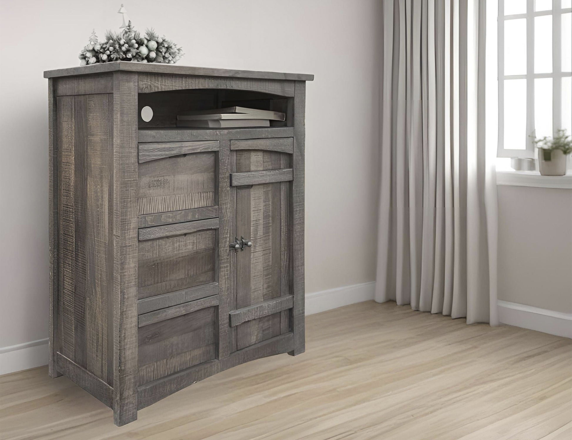 International Furniture Direct San Antonio - Chest With 3 Drawers - Dark Gray | Meri Furniture