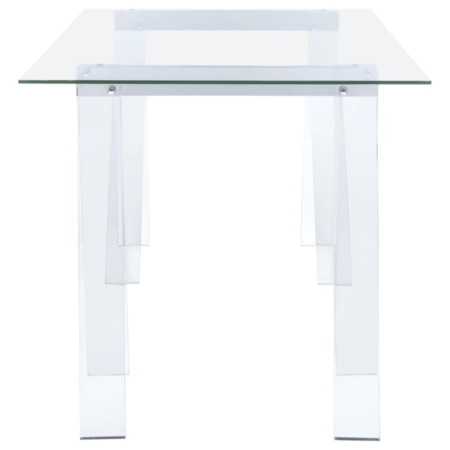 Coaster Fine Furniture Amaturo - Glass Top Acrylic Writing Desk - Clear | Meri Furniture