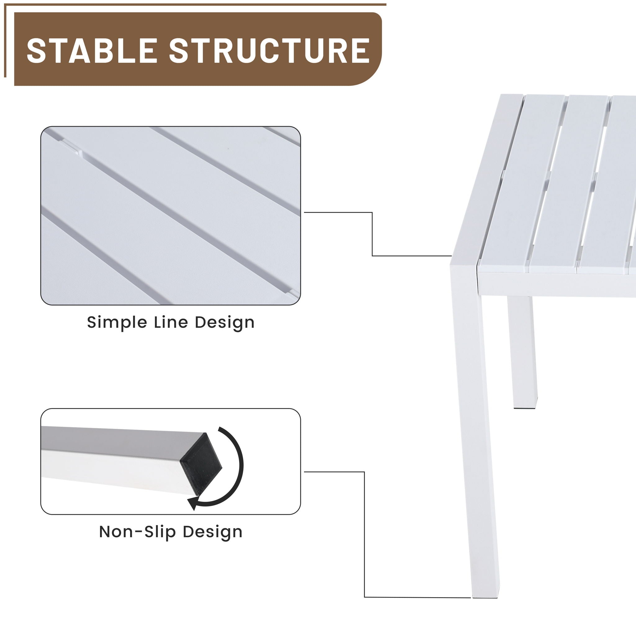 4 Piece Set Of Modern Color Block Designed Single Chairs With Long Table