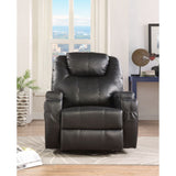 KD Back, Features: Rocker, 360 Swivel Degrees, Power Massage & Cup-Holder • Motion Reclining Function (External Latch Handle).