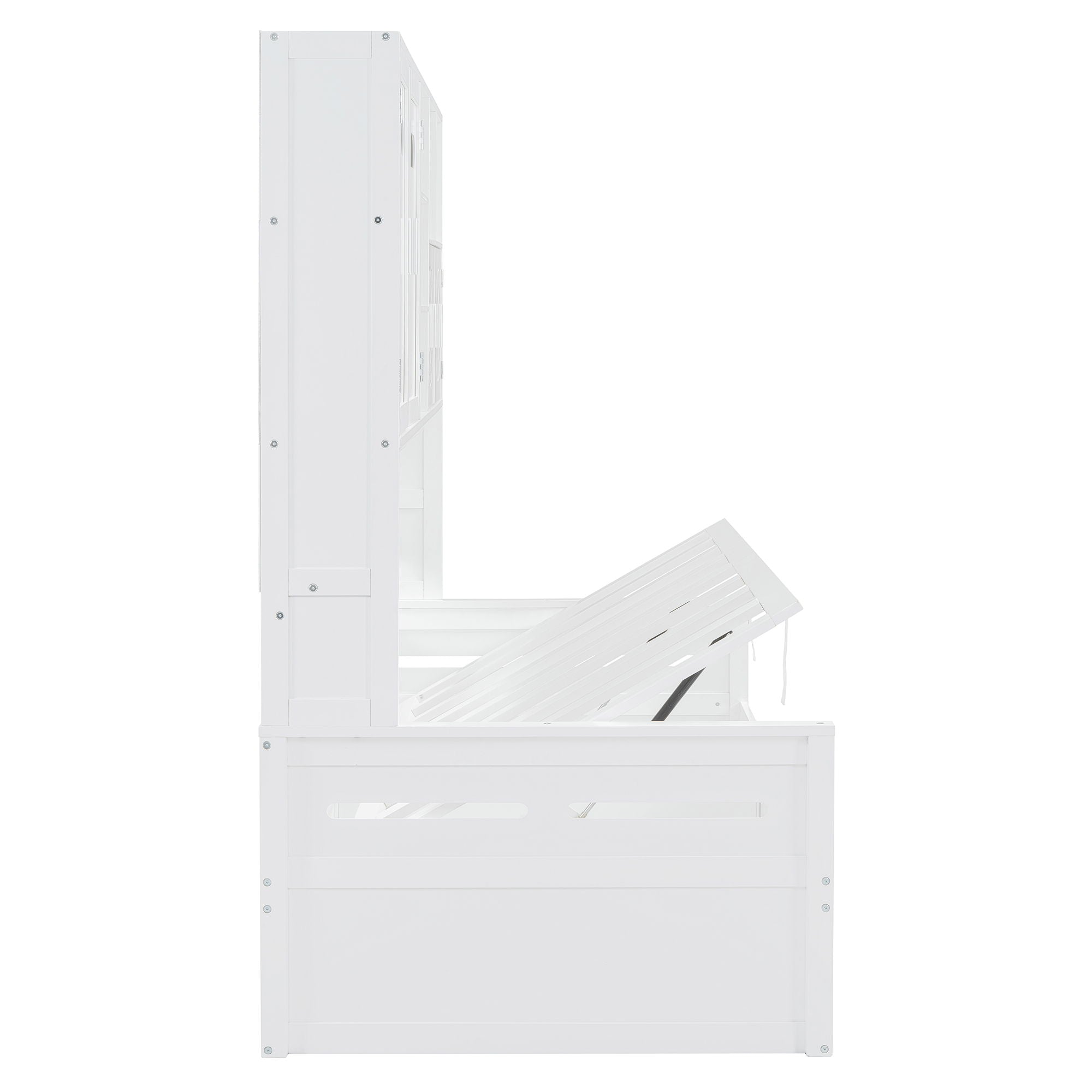 Daybed With All-In-One Cabinet And Shelf