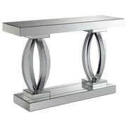 Coaster Fine Furniture Amalia - Mirrored Acrylic Entryway Sofa Console Table - Silver | Meri Furniture