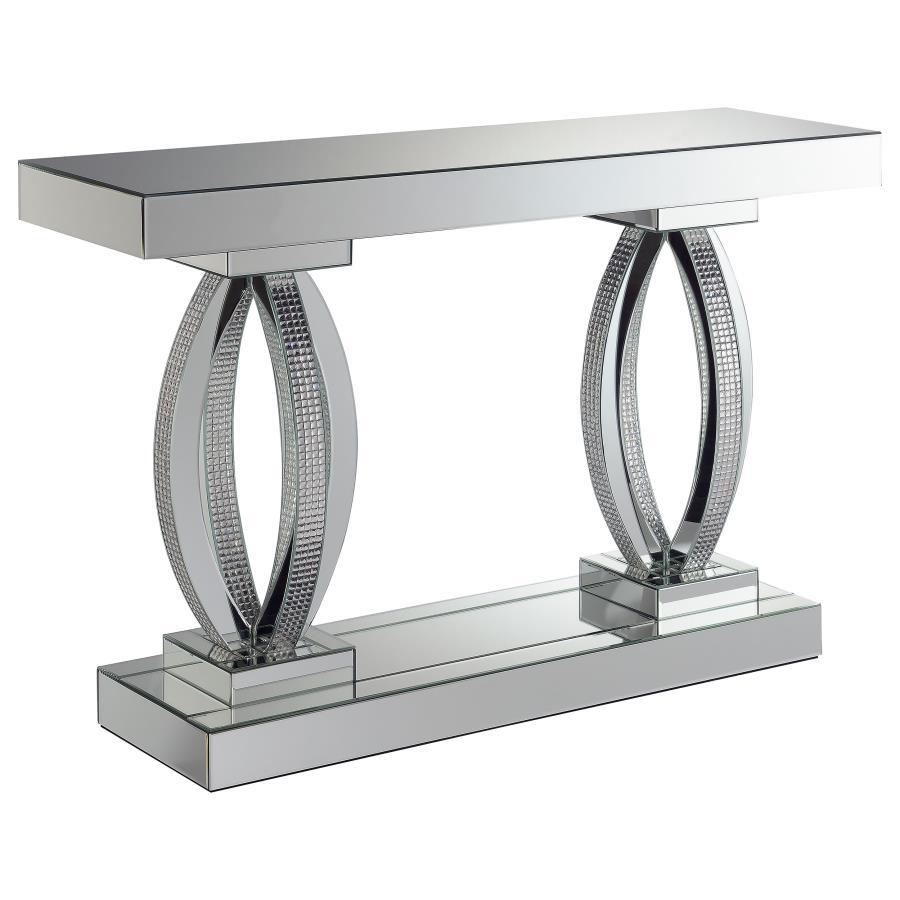 Coaster Fine Furniture Amalia - Mirrored Acrylic Entryway Sofa Console Table - Silver | Meri Furniture