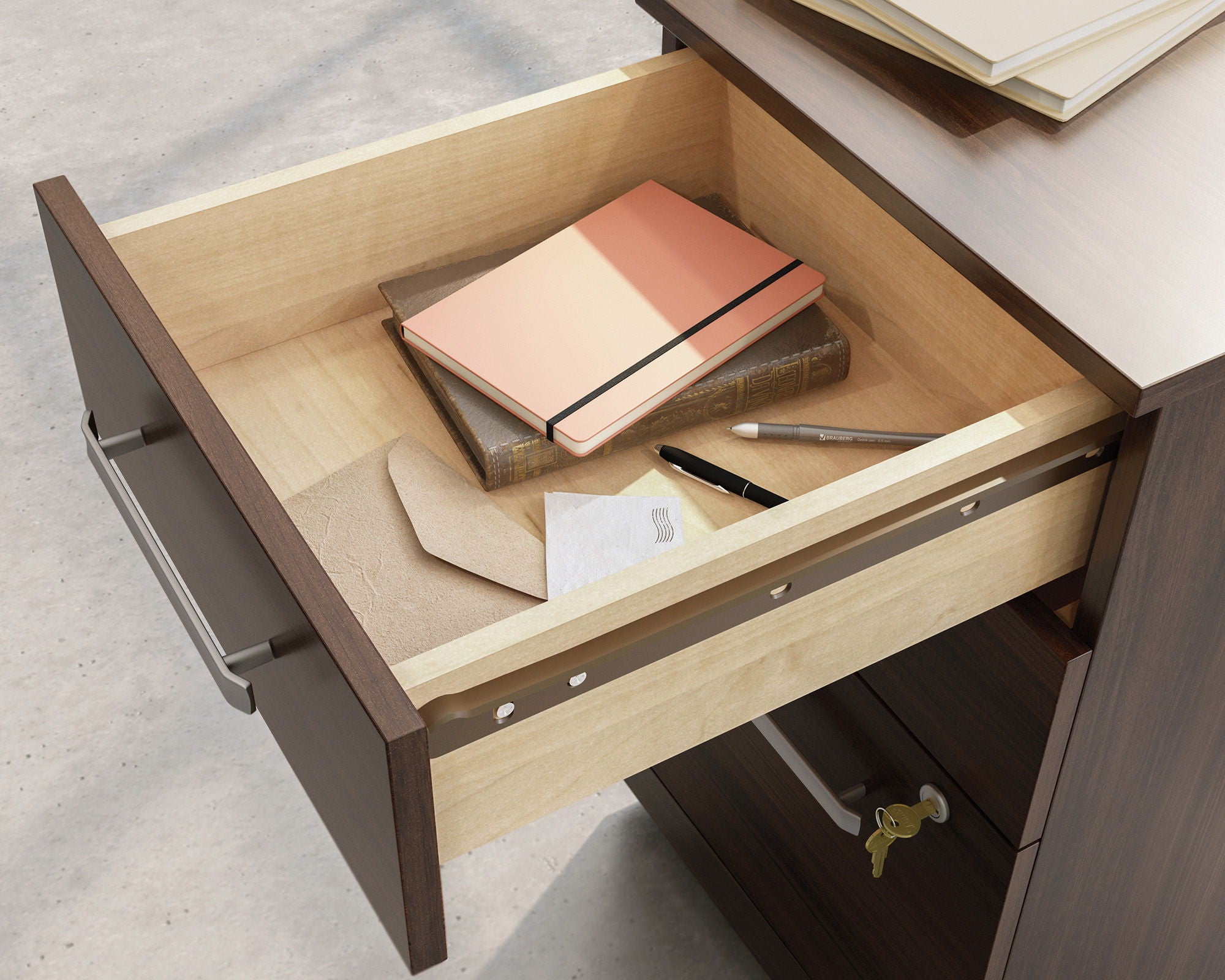 Commercial 3-Drawer Pedestal File Cabinet