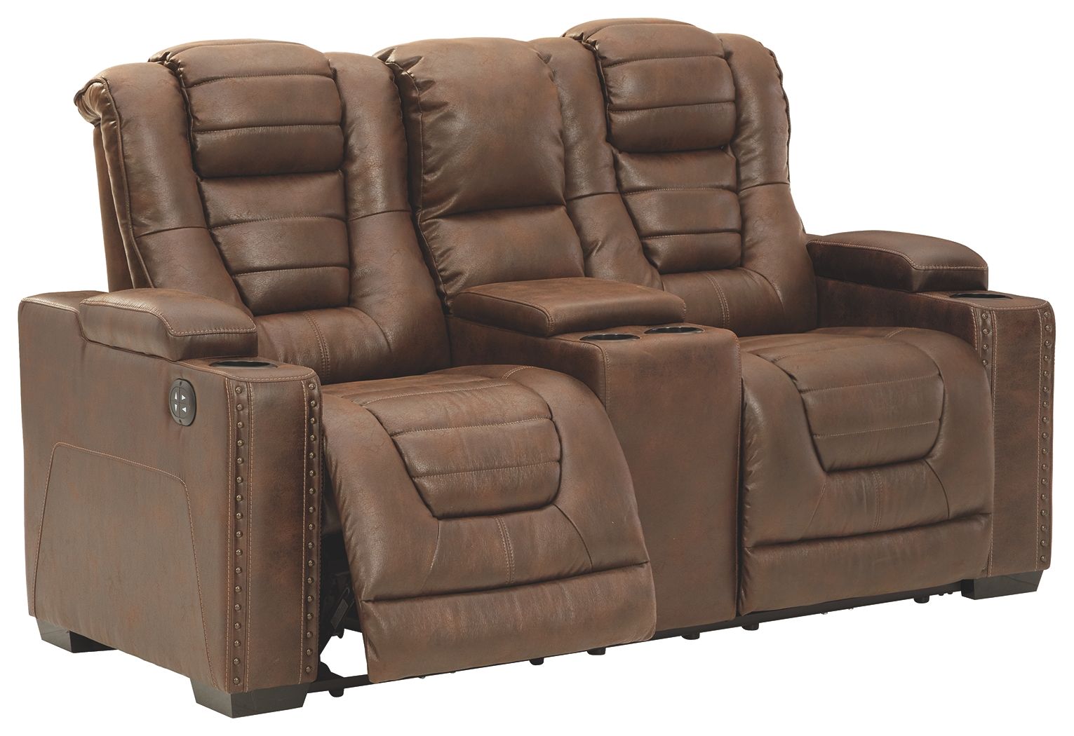 Ashley Furniture Owner's - Thyme - Pwr Rec Loveseat/Con/Adj Hdrst | Meri Furniture