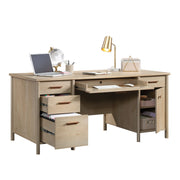 Executive Desk with Storage in Natural Maple