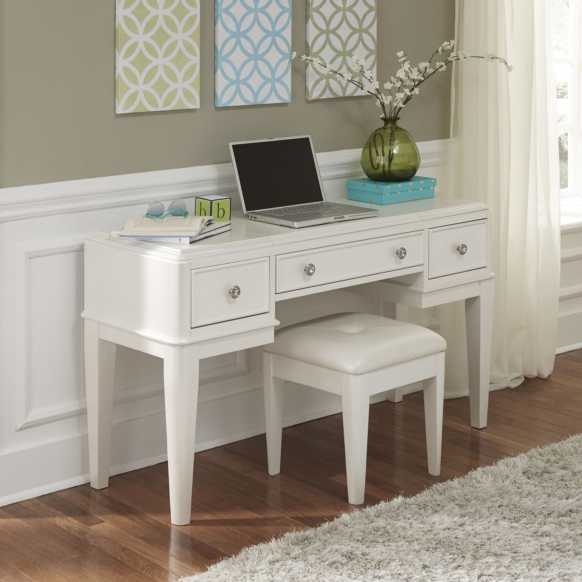 Liberty Furniture Stardust - Vanity Desk - White | Meri Furniture