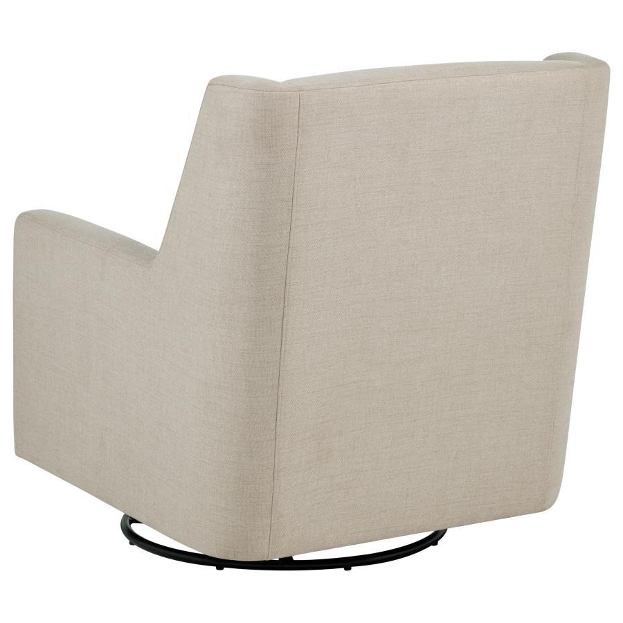 Sorrel - Fabric Upholstered Swivel Glider Arm Chair - Latte