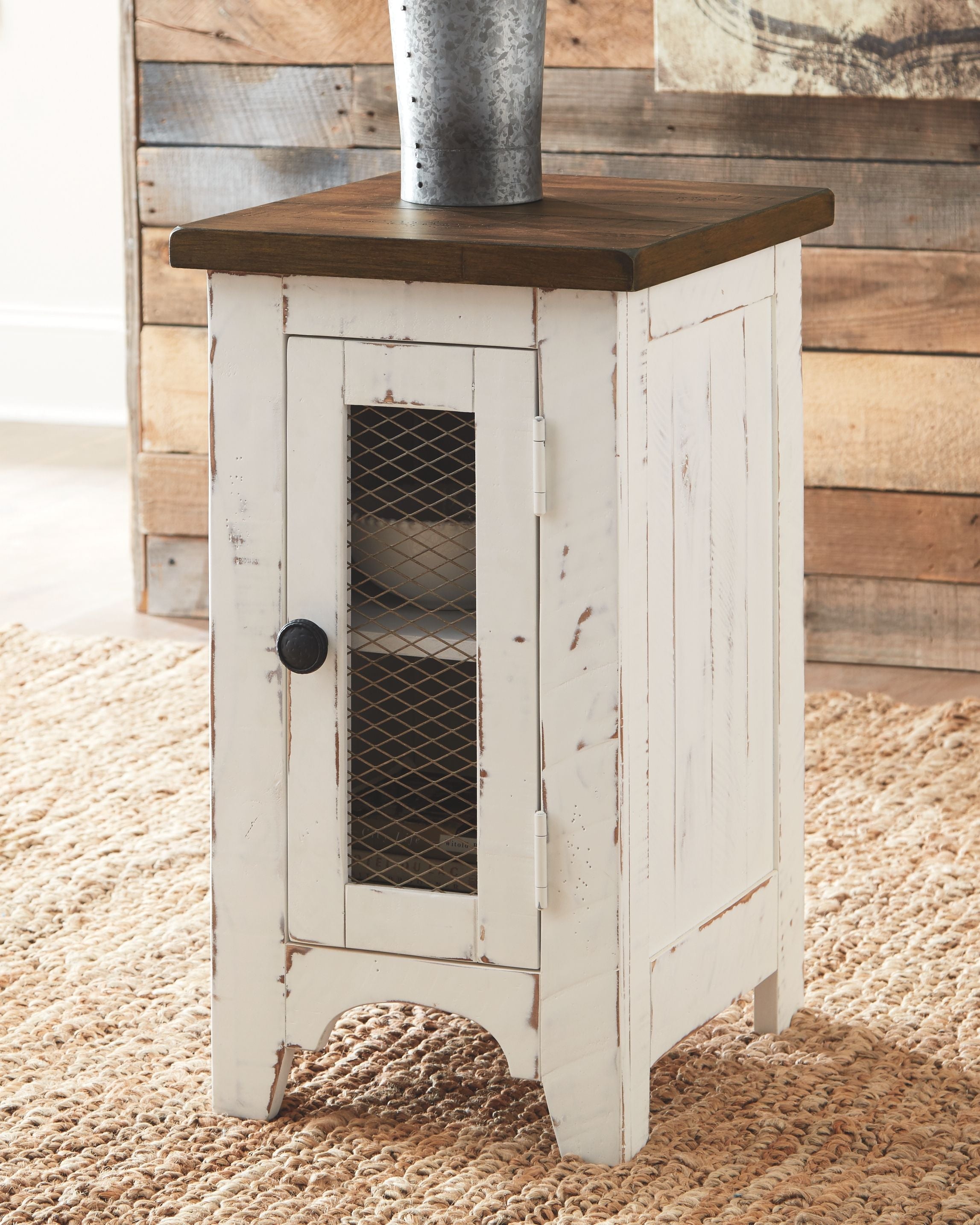 Ashley Furniture Wystfield - White / Brown - Chair Side End Table | Meri Furniture