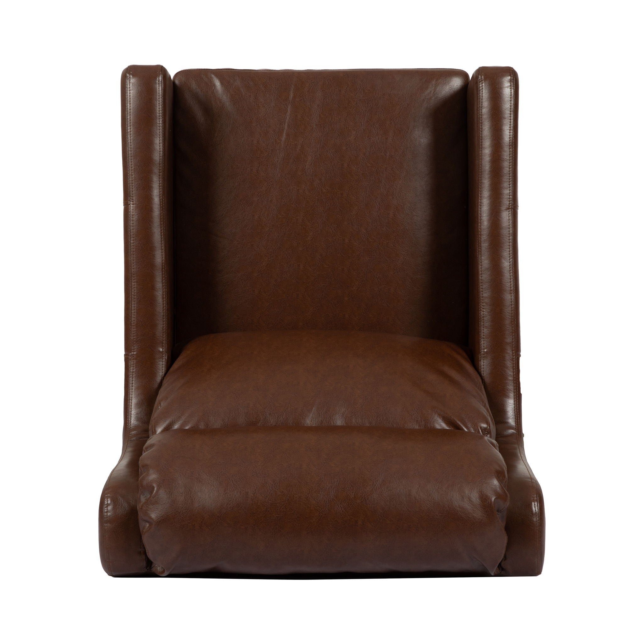 Contemporary Club Chair With Upholstered Fabric And Rubberwood Legs