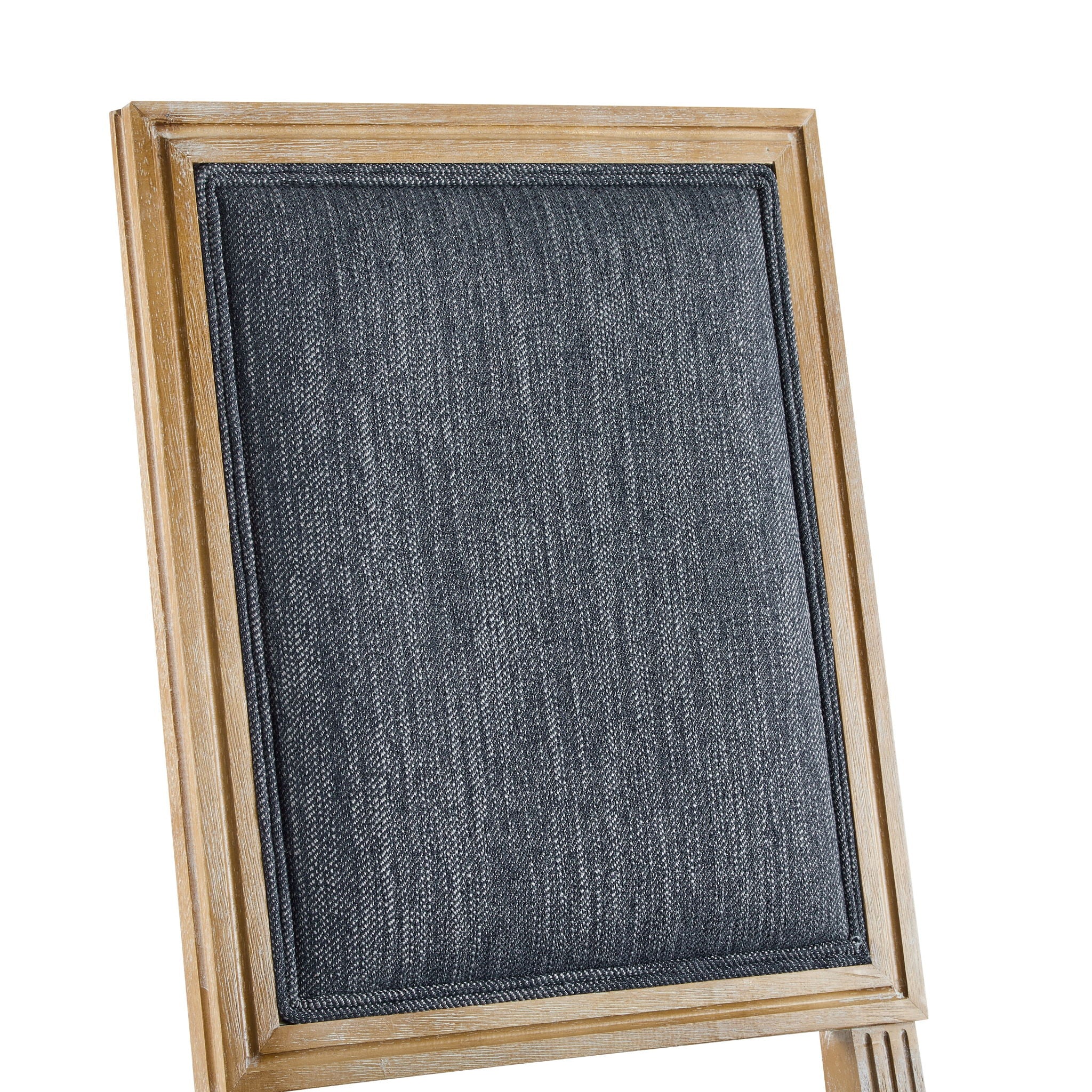 French Country Style Dining Chair With Upholstered Seating And Fluted Legs