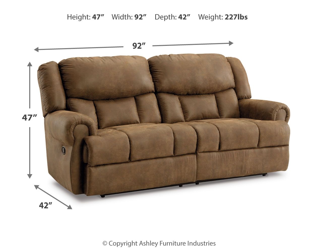 Signature Design by Ashley® Boothbay - 2 Seat Reclining Sofa | Meri Furniture