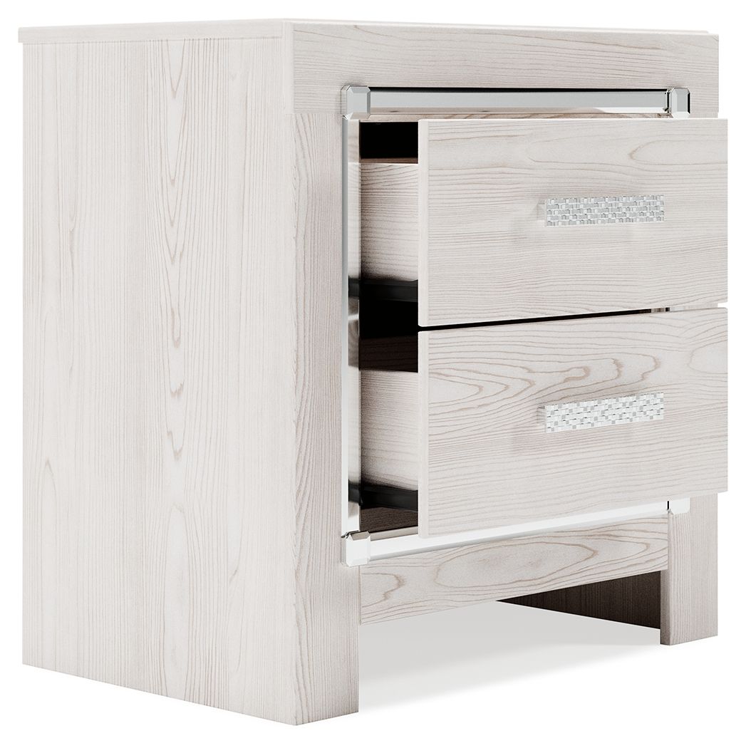 Ashley Furniture Altyra - White - Two Drawer Night Stand | Meri Furniture