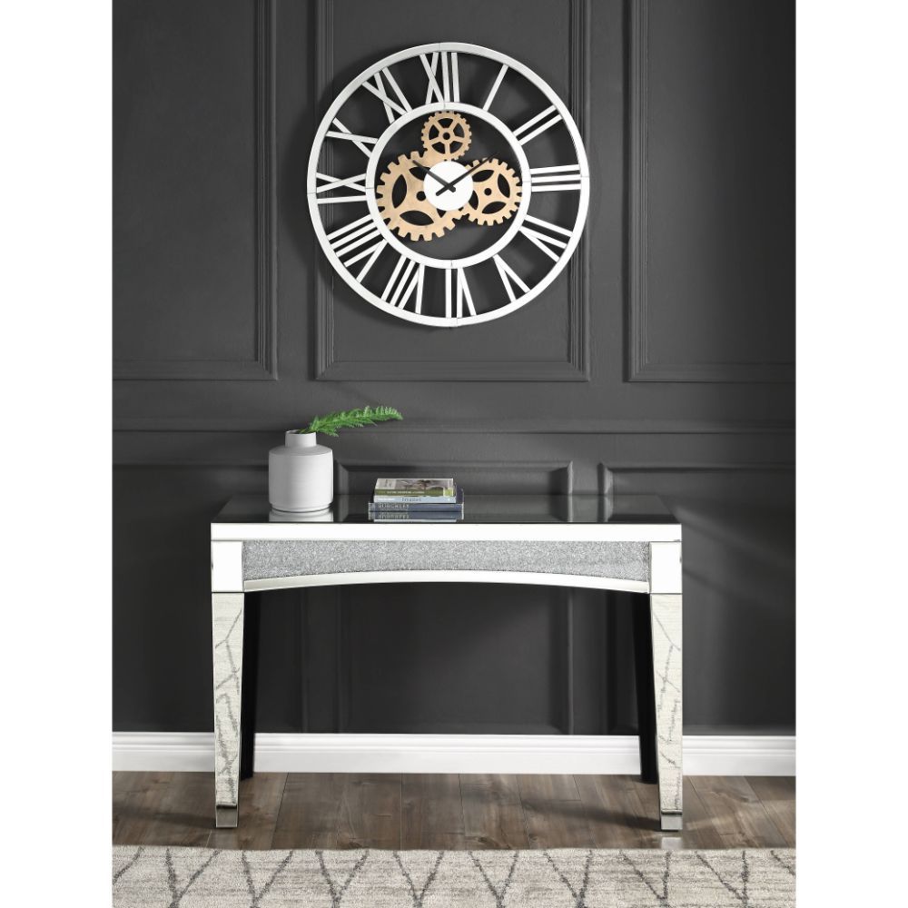 ACME Acilia - Wall Clock - Mirrored | Meri Furniture