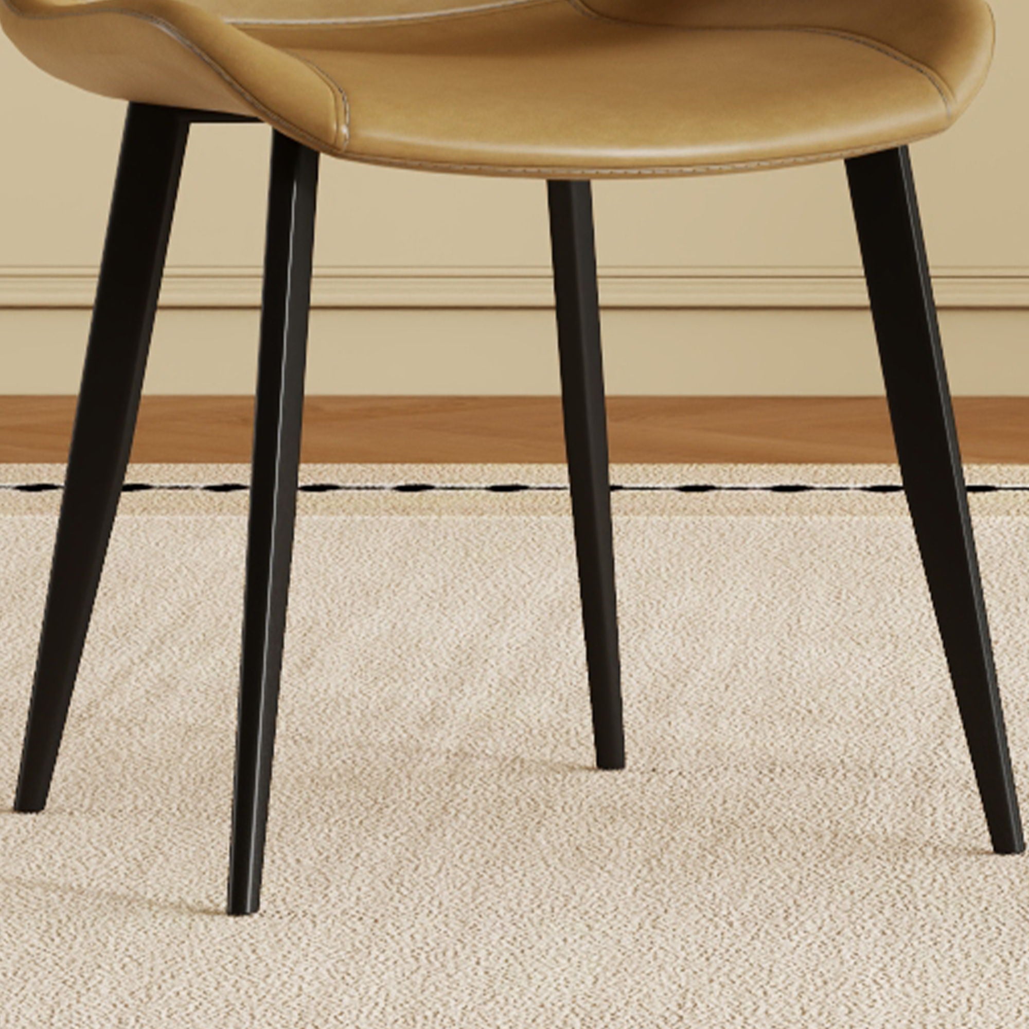 Dining Chairs With Carbon Steel Legs (Set of 4) - Brown