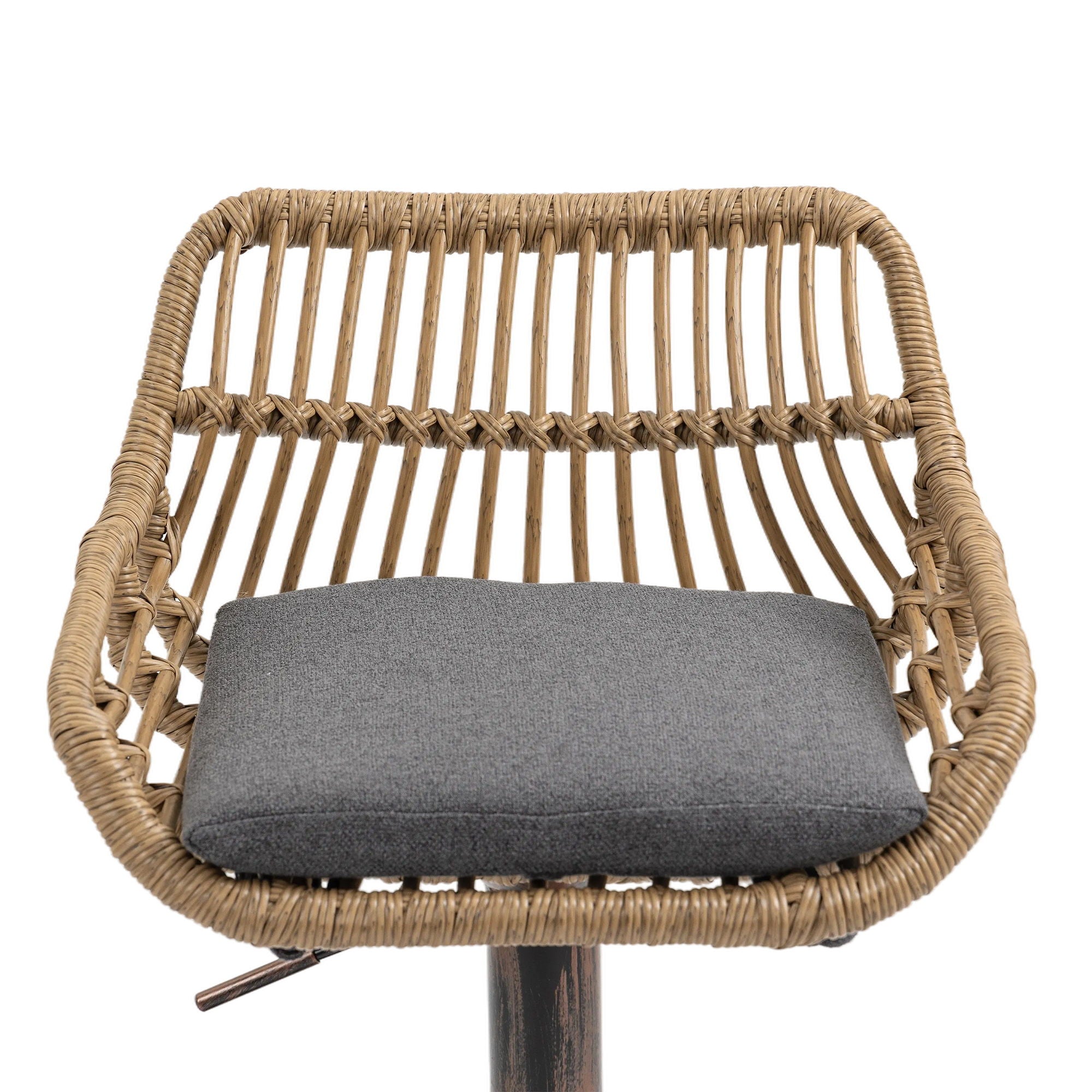 Modern Swivel Bar Stools Adjustable Counter Chairs With Footrest (Set of 2)