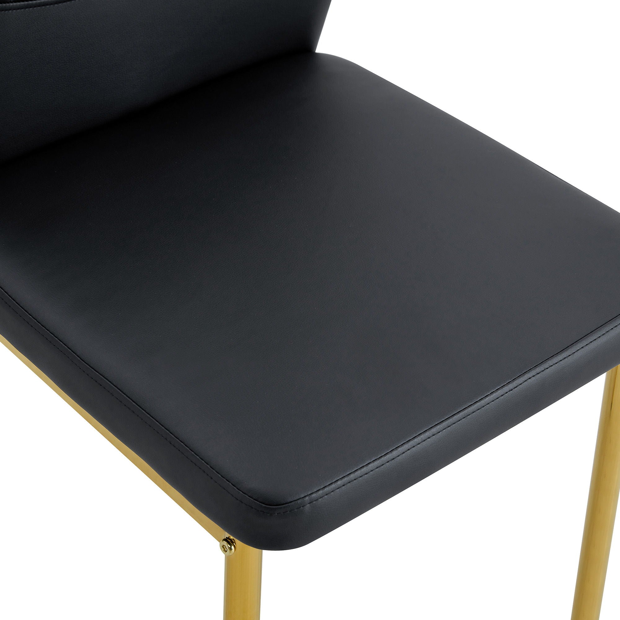 Luxury Simple Chair With Metal Gold Leg