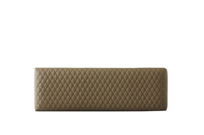ACME House - Marchese Bench - Tan PU & Tobacco Finish | Meri Furniture