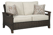 Ashley Furniture Paradise - Medium Brown - Loveseat W/Cushion | Meri Furniture