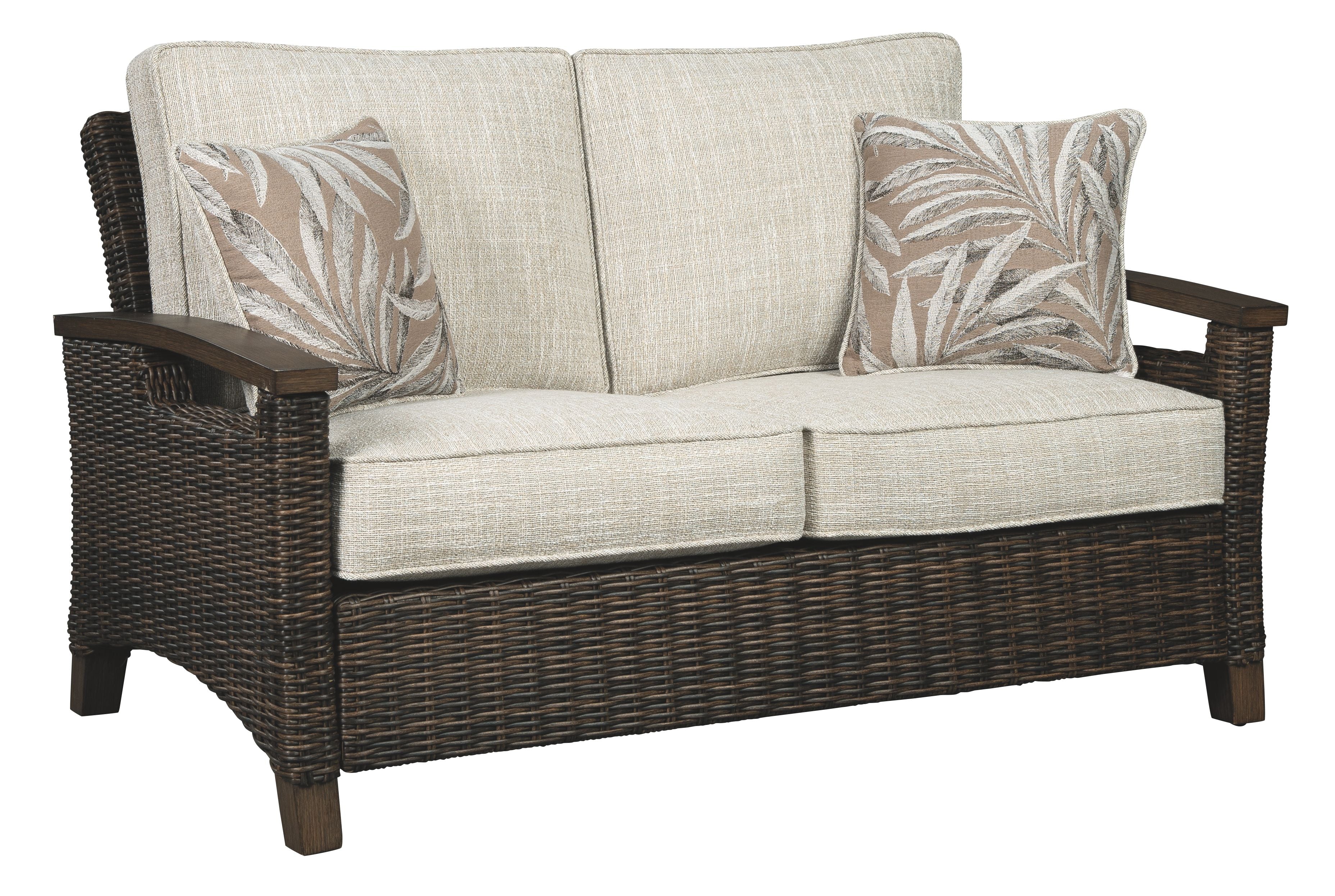 Ashley Furniture Paradise - Medium Brown - Loveseat W/Cushion | Meri Furniture