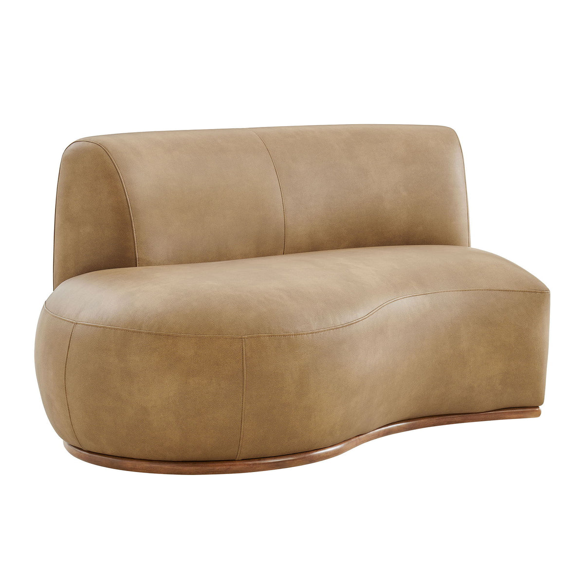 Rialta Curved Left-Arm Vegan Leather Sectional Loveseat by Modway