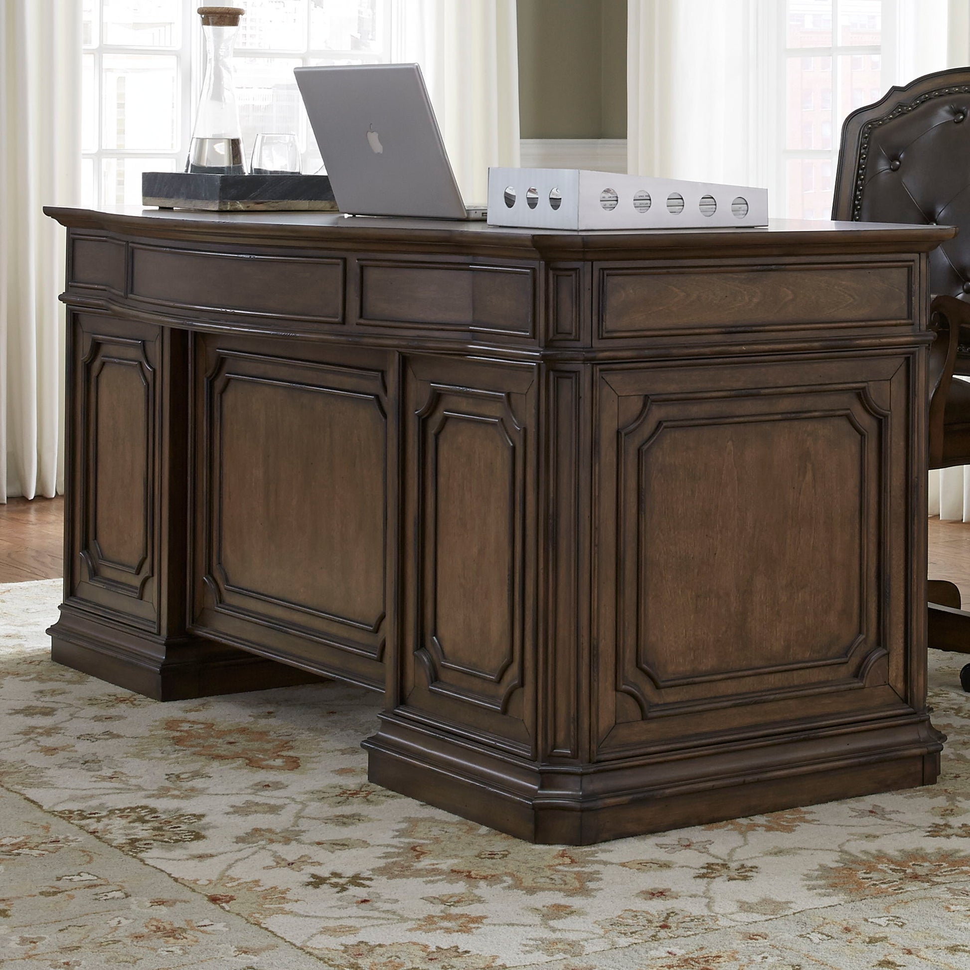 Liberty Furniture Amelia - Jr Executive Desk - Dark Brown | Meri Furniture