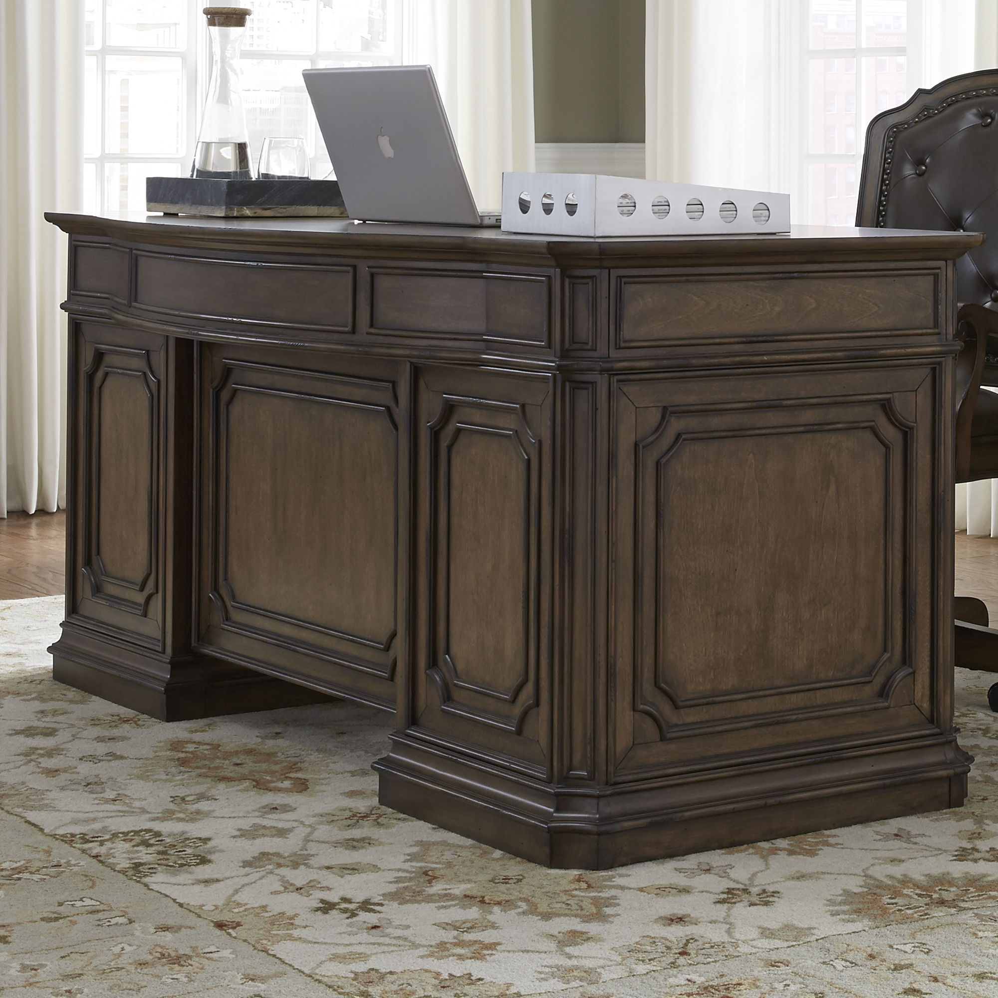 Liberty Furniture Amelia - Jr Executive Desk - Dark Brown | Meri Furniture