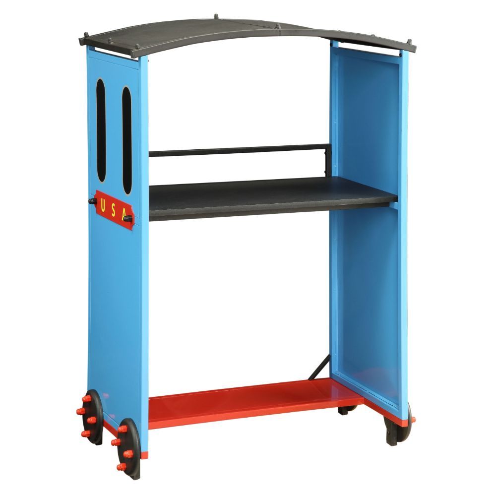 ACME Tobi - Desk - Blue/Red & Black Train | Meri Furniture
