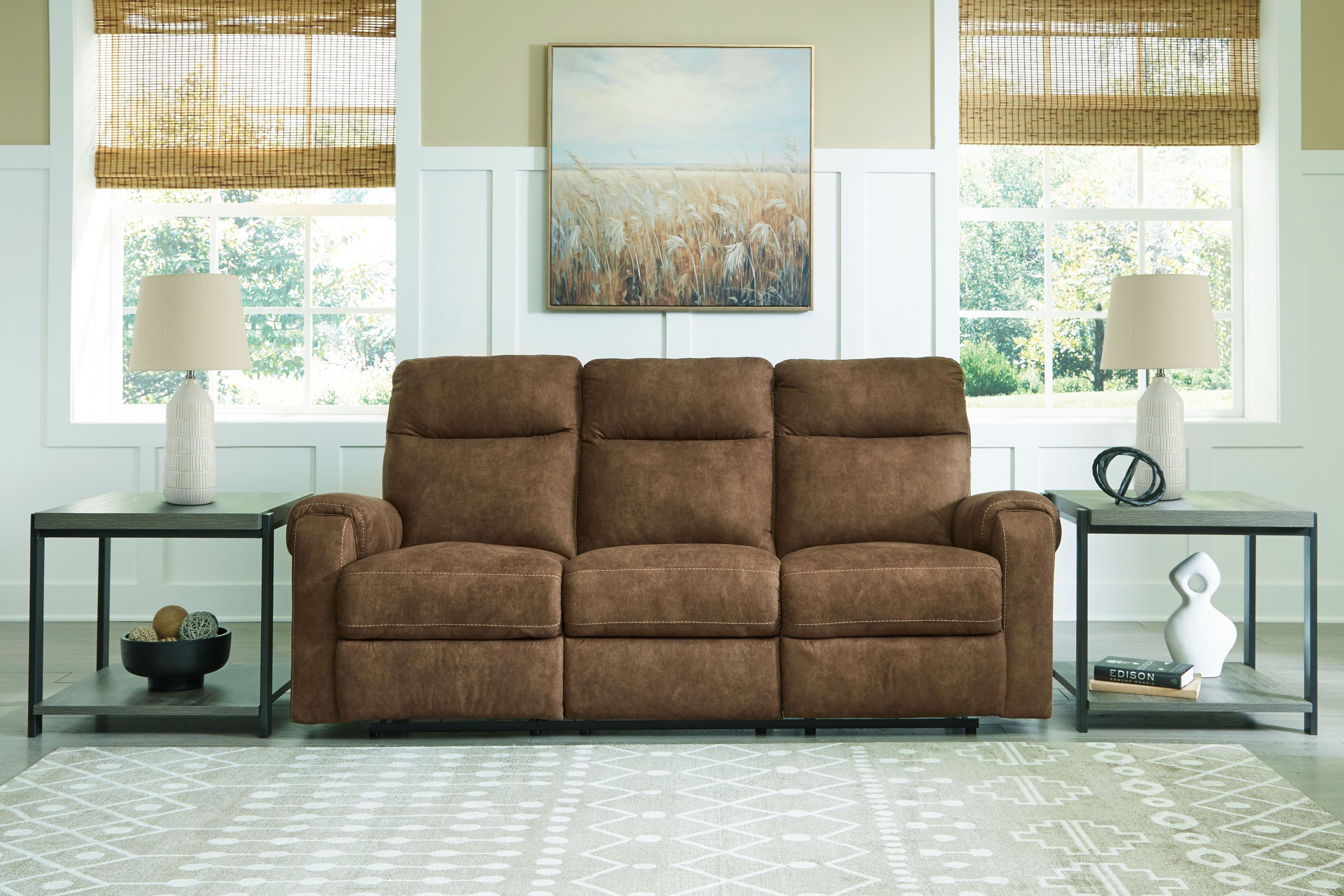 Signature Design by Ashley® Edenwold - Brindle - Reclining Sofa | Meri Furniture